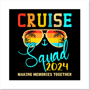 Squad Crew Cruise 2024 Summer Vacation Matching Family Posters and Art